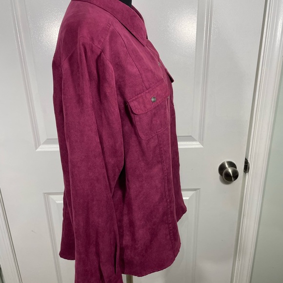 Croft&Barrow Plum Button-Up Shirt Size PXL CB-80 - Picture 4 of 6
